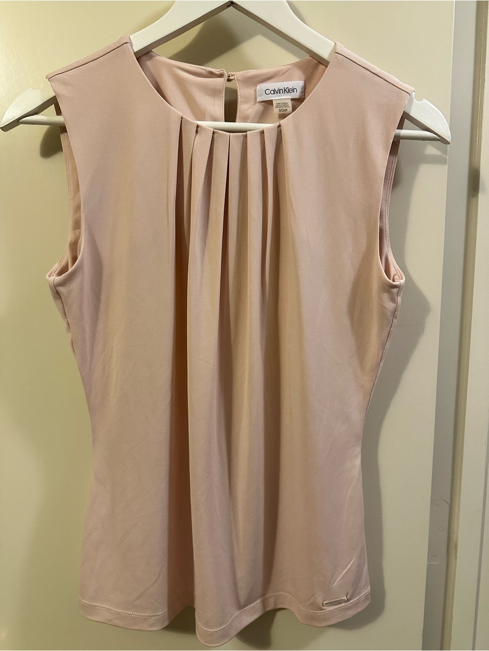 Calvin Klein Soft Pleated Sleeveless Camisole - Blush Pink